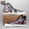 Dark Purple Manga Eye Shinobu High-Top Leather Sneakers – Demon Slayer Shinobu Kocho Shoes