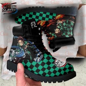 Tanjiro Combat Boots Demon Slayer Custom Collector Anime Sneakers 1