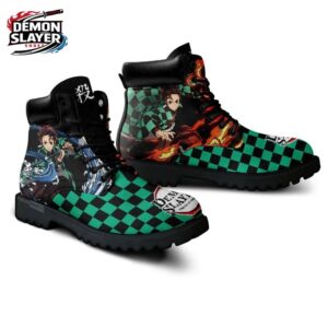 Tanjiro Combat Boots Demon Slayer Custom Collector Anime Sneakers 2