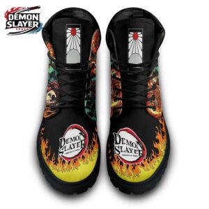 Tanjiro Combat Boots Demon Slayer Custom Otaku Fashion Shoes 3