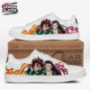 White Manga Fire Water Tanjiro Court Shoes – Demon Slayer Tanjiro Shoes