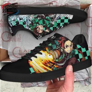 Tanjiro Court Shoes Demon Slayer Unique Otaku Fashion Shoes 1