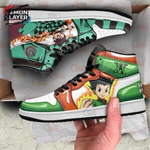 Tanjiro Gon Freecss High-Top Leather Sneakers Demon Slayer Ultimate Streetwear Sneakers 2