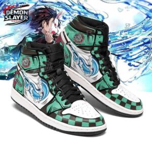 Tanjiro High-Top Leather Sneakers Demon Slayer Custom Anime Gift For Fans 2
