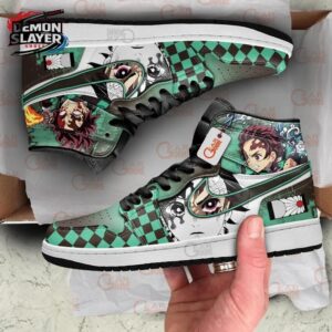 Tanjiro High-Top Leather Sneakers Demon Slayer Custom Anime Shoes For Fans 2