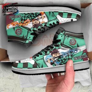 Tanjiro High-Top Leather Sneakers Demon Slayer Custom Collector Anime Sneakers 2