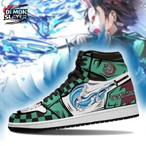 Tanjiro High-Top Leather Sneakers Demon Slayer Custom Custom Anime Sneakers 1