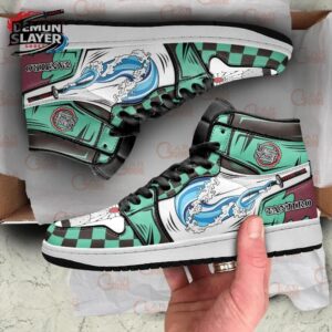 Tanjiro High-Top Leather Sneakers Demon Slayer Custom Custom Anime Sneakers 2