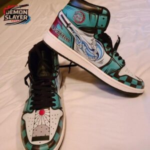 Tanjiro High-Top Leather Sneakers Demon Slayer Custom Custom Anime Sneakers 4