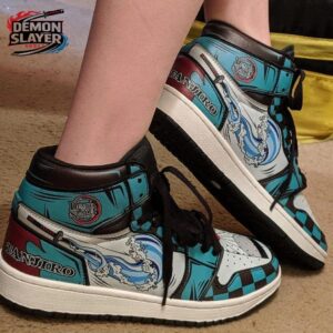 Tanjiro High-Top Leather Sneakers Demon Slayer Custom Custom Anime Sneakers 5