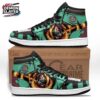 Green Maroon Fire Water Tanjiro High-Top Leather Sneakers – Demon Slayer Tanjiro Shoes Green Maroon Fire Water Tanjiro High-Top Leather Sneakers – Demon Slayer Tanjiro Shoes
