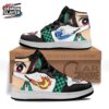 Green Black Checkerboard Flame Tanjiro High-Top Leather Sneakers – Demon Slayer Tanjiro Shoes Green Black Checkerboard Flame Tanjiro High-Top Leather Sneakers – Demon Slayer Tanjiro Shoes