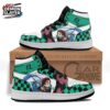Mint Green Fire Water Tanjiro High-Top Sneakers – Demon Slayer Tanjiro Shoes