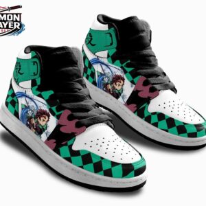 Tanjiro High-Top Leather Sneakers Demon Slayer Premium Anime Gift For Fans 1