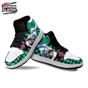 Tanjiro High-Top Leather Sneakers Demon Slayer Premium Anime Gift For Fans 2