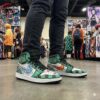 Mint Green Fire Water Tanjiro High-Top Sneakers – Demon Slayer Tanjiro Shoes