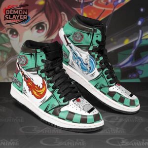Tanjiro High-Top Leather Sneakers Demon Slayer Streetwear Anime Gift For Fans 2