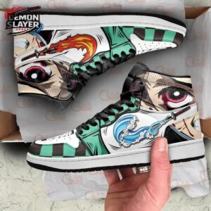 Tanjiro High-Top Leather Sneakers Demon Slayer Unique Streetwear Sneakers 3