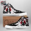 Black White Red Manga Tanjiro High Tops Canvas Shoes – Demon Slayer Tanjiro Shoes