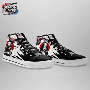 Tanjiro High Tops Canvas Shoes Demon Slayer Custom Anime Gift For Fans 2