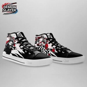 Tanjiro High Tops Canvas Shoes Demon Slayer Custom Collector Anime Sneakers 2