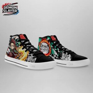 Tanjiro High Tops Canvas Shoes Demon Slayer Epic Collector Anime Sneakers 1
