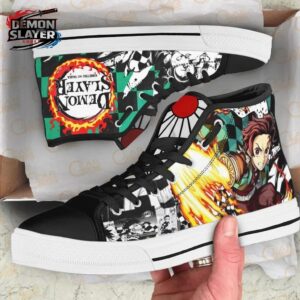 Tanjiro High Tops Canvas Shoes Demon Slayer Epic Collector Anime Sneakers 2