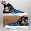 Green Black Flame Manga Tanjiro High Tops Canvas Shoes – Demon Slayer Tanjiro Shoes