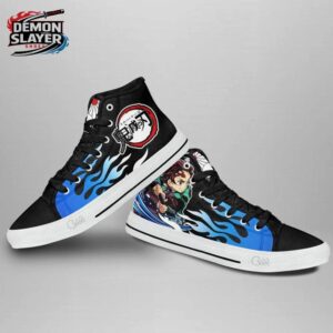 Tanjiro High Tops Canvas Shoes Demon Slayer Legendary Anime Shoes For Fans 3