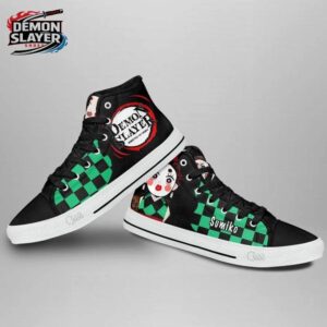 Tanjiro High Tops Canvas Shoes Demon Slayer Ultimate Anime Gift For Fans 2
