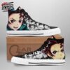 Green Black Manga Water Tanjiro High Tops Canvas Shoes – Demon Slayer Tanjiro Shoes