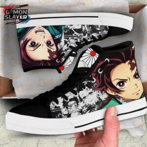 Tanjiro High Tops Canvas Shoes Demon Slayer Unique Anime Shoes For Fans 1