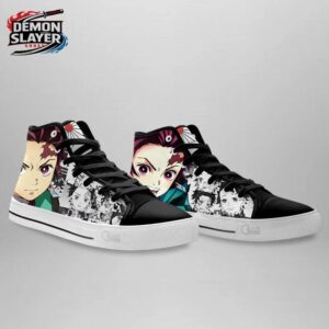 Tanjiro High Tops Canvas Shoes Demon Slayer Unique Anime Shoes For Fans 2
