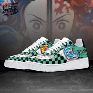 Tanjiro Low-Top Leather Sneakers Demon Slayer Custom Anime Gift For Fans 1