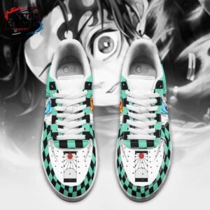 Tanjiro Low-Top Leather Sneakers Demon Slayer Custom Anime Gift For Fans 2