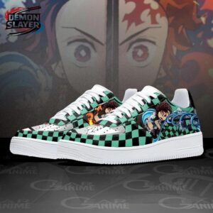 Tanjiro Low-Top Leather Sneakers Demon Slayer Custom Streetwear Sneakers 1