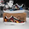 Green Checkered Water Tanjiro Portrait Low-Top Leather Sneakers – Demon Slayer Tanjiro Shoes