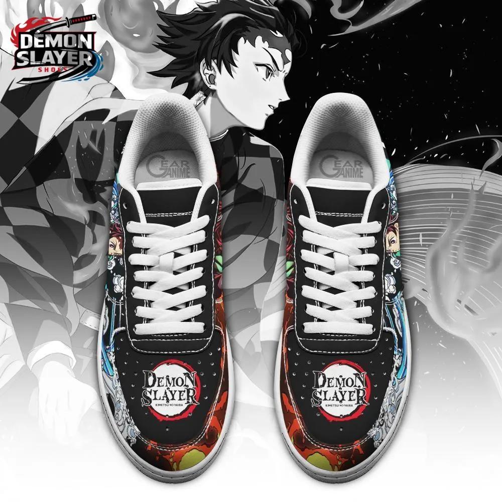 Black Fire Water Tanjiro Portrait Low-Top Leather Sneakers – Demon Slayer Tanjiro Shoes Black Fire Water Tanjiro Portrait Low-Top Leather Sneakers – Demon Slayer Tanjiro Shoes