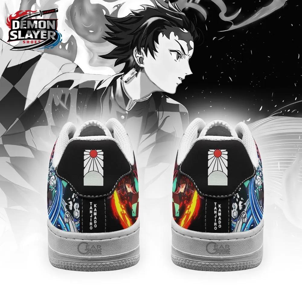 Black Fire Water Tanjiro Portrait Low-Top Leather Sneakers – Demon Slayer Tanjiro Shoes Black Fire Water Tanjiro Portrait Low-Top Leather Sneakers – Demon Slayer Tanjiro Shoes