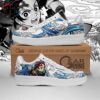 Green Flame Tanjiro Portrait Low-Top Leather Sneakers – Demon Slayer Tanjiro Shoes