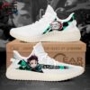 Blue Wave Tanjiro Portrait Low-Top Leather Sneakers – Demon Slayer Tanjiro Shoes