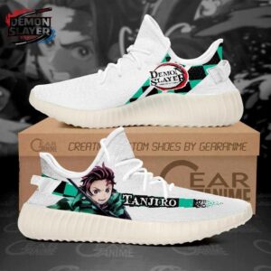 White Green Tanjiro Portrait Mesh Runners – Demon Slayer Tanjiro Shoes