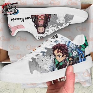 Tanjiro Nezuko Court Shoes Demon Slayer Streetwear Anime Gift For Fans 1