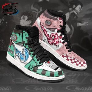 Tanjiro Nezuko High-Top Leather Sneakers Demon Slayer Custom Collector Anime Sneakers 1
