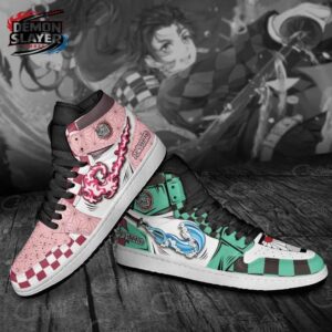 Tanjiro Nezuko High-Top Leather Sneakers Demon Slayer Custom Collector Anime Sneakers 2