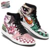 Green Pink Manga Portrait Tanjiro Nezuko High-Top Leather Sneakers – Demon Slayer Tanjiro Shoes Green Pink Manga Portrait Tanjiro Nezuko High-Top Leather Sneakers – Demon Slayer Tanjiro Shoes