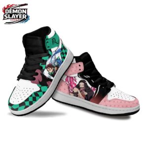 Tanjiro Nezuko High-Top Leather Sneakers Demon Slayer Streetwear Streetwear Sneakers 3