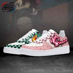 Tanjiro Nezuko Low-Top Leather Sneakers Demon Slayer Custom Streetwear Sneakers 1