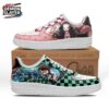 Pink Nezuko Green Tanjiro Fire Water Low-Top Leather Sneakers – Demon Slayer Tanjiro Shoes