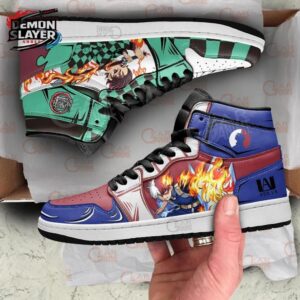 Tanjiro Shoto Todoroki High-Top Leather Sneakers Demon Slayer Legendary Anime Shoes For Fans 2